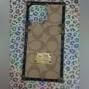 Luxury Beige and Black iPhone 14 Pro Max case